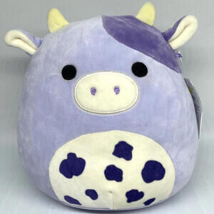 NEW BUBBA the Purple Cow 8" Squishmallow Kellytoy‎ Plush Toy with Tags
